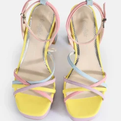 Cheap BUFFALO Cherry Cage Sandales A Talon Veganes Pastel Multicolore Pastell Multi