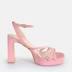 Cheap BUFFALO Cherry Cage Sandales A Talon Veganes Rose Rose Vif