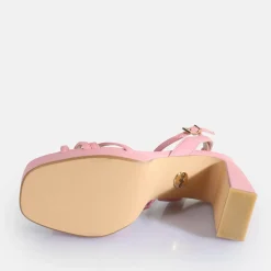 Cheap BUFFALO Cherry Cage Sandales A Talon Veganes Rose Rose Vif