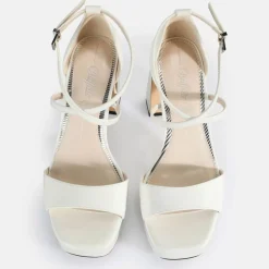 Store BUFFALO Cherry Neat Sandales A Talon Veganes Blanc