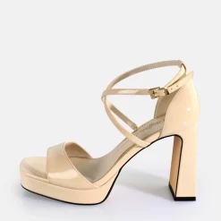 Sale BUFFALO Cherry Neat Sandales A Talon Veganes Beige