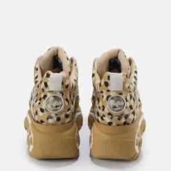 Online BUFFALO Classic Baskets Basses Cuir Blanc/Noir Noir-Blanc