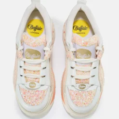 Best BUFFALO Classic Baskets Basses Cuir/Orange Blanc