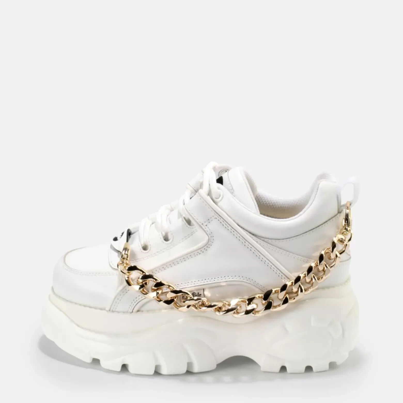 Store BUFFALO Classic Baskets Basses Cuir/Blanc Or