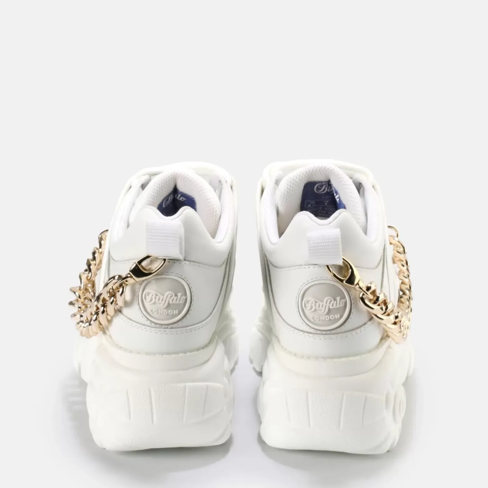 Store BUFFALO Classic Baskets Basses Cuir/Blanc Or