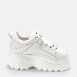 Store BUFFALO Classic Baskets Basses Cuir/Blanc Or