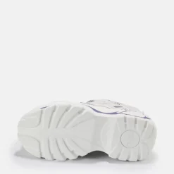 Sale BUFFALO Classic Baskets Basses Cuir Rose/ Violet