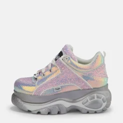 Cheap BUFFALO Classic Baskets Basses Cuir/Rose Blanc