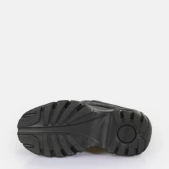 Outlet BUFFALO Classic Baskets Basses Cuir Disco Black Noir