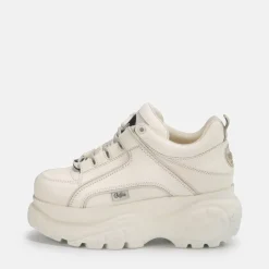 Fashion BUFFALO Classic Baskets Basses Cuir Nubuck Blanc Casse