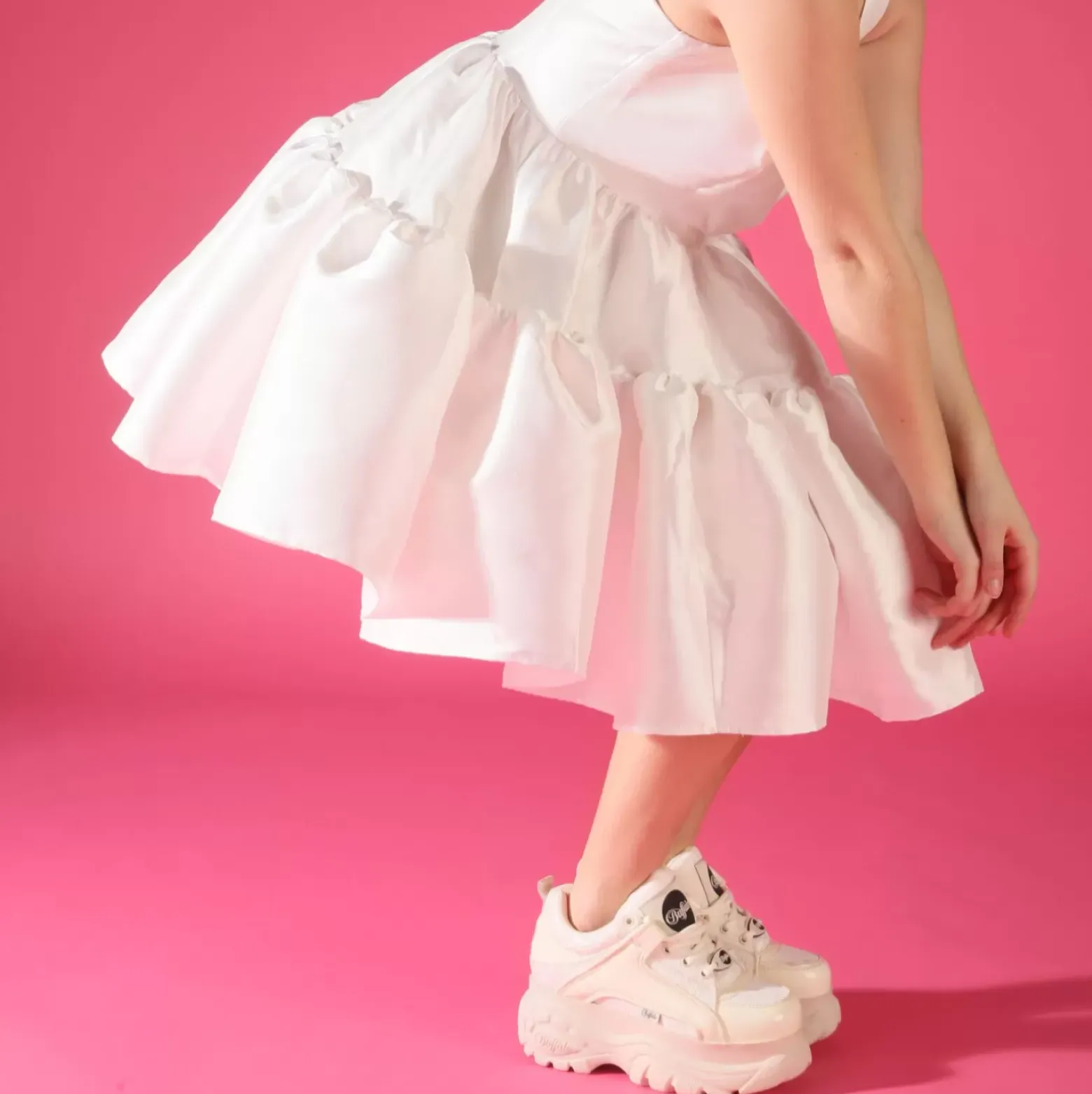 Clearance BUFFALO Classic Baskets Basses Dentellehe Blanc