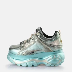 Clearance BUFFALO Classic Baskets Basses Green Lizard Vert