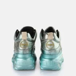 Clearance BUFFALO Classic Baskets Basses Green Lizard Vert