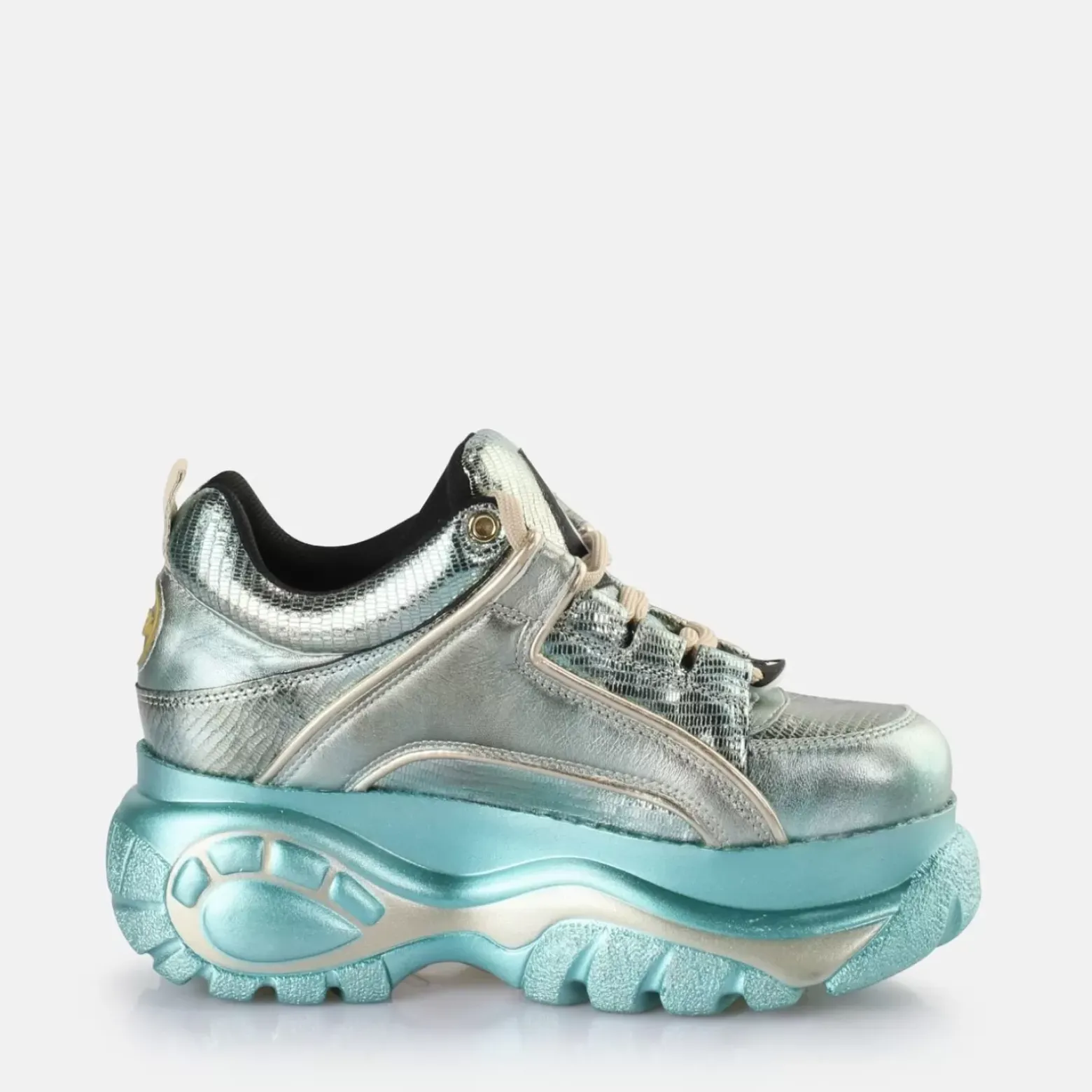 Clearance BUFFALO Classic Baskets Basses Green Lizard Vert