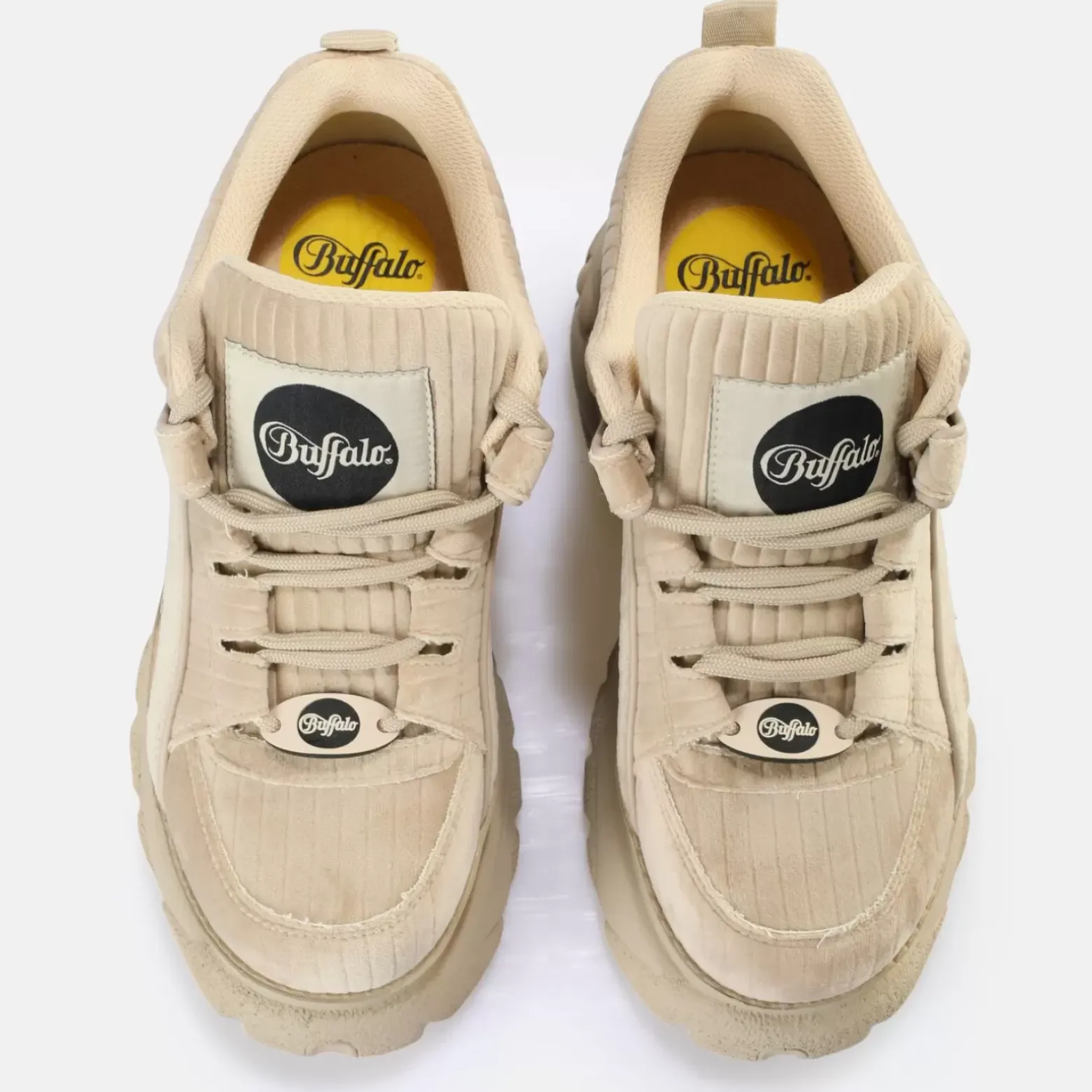 Cheap BUFFALO Classic Baskets Basses Vegan Beige