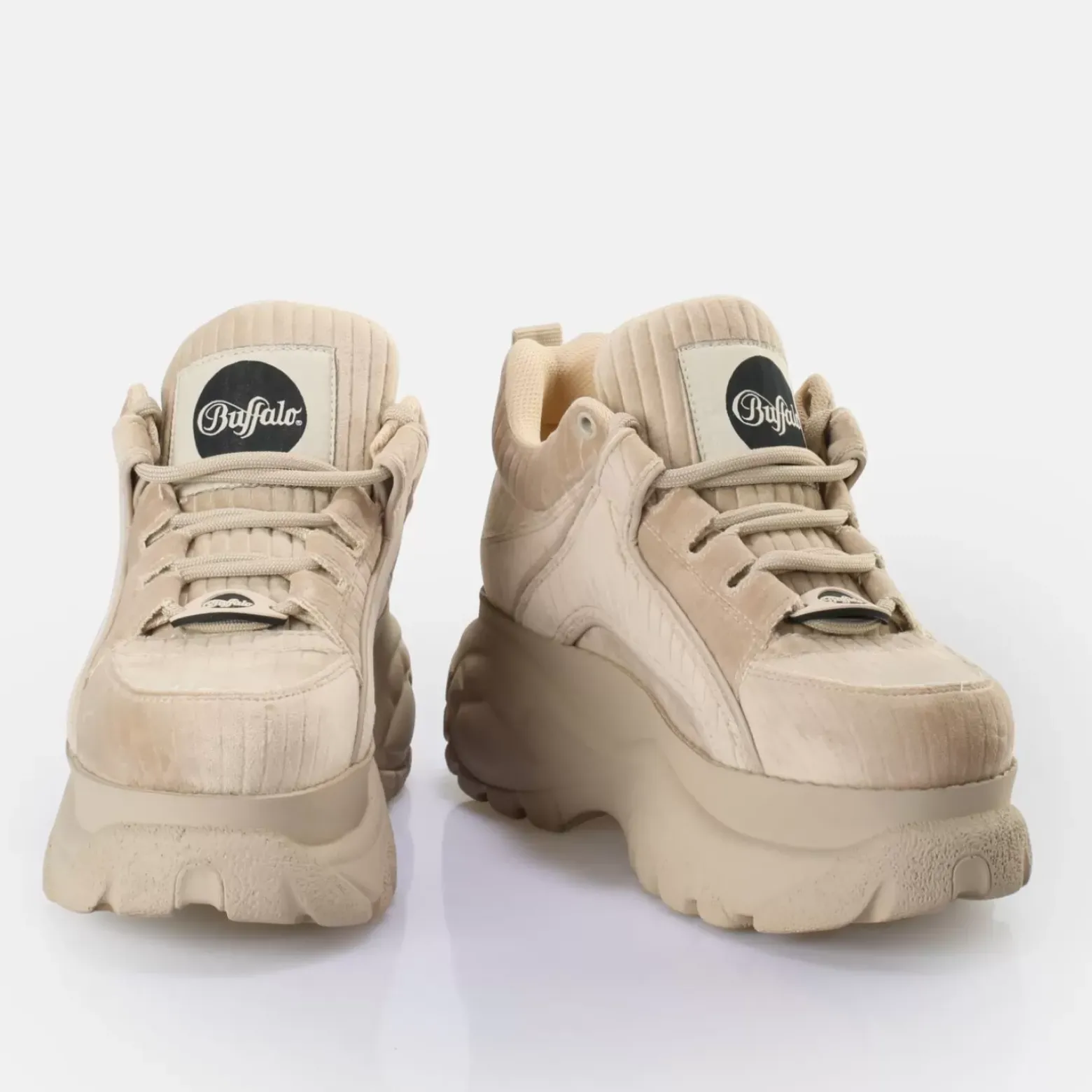 Cheap BUFFALO Classic Baskets Basses Vegan Beige