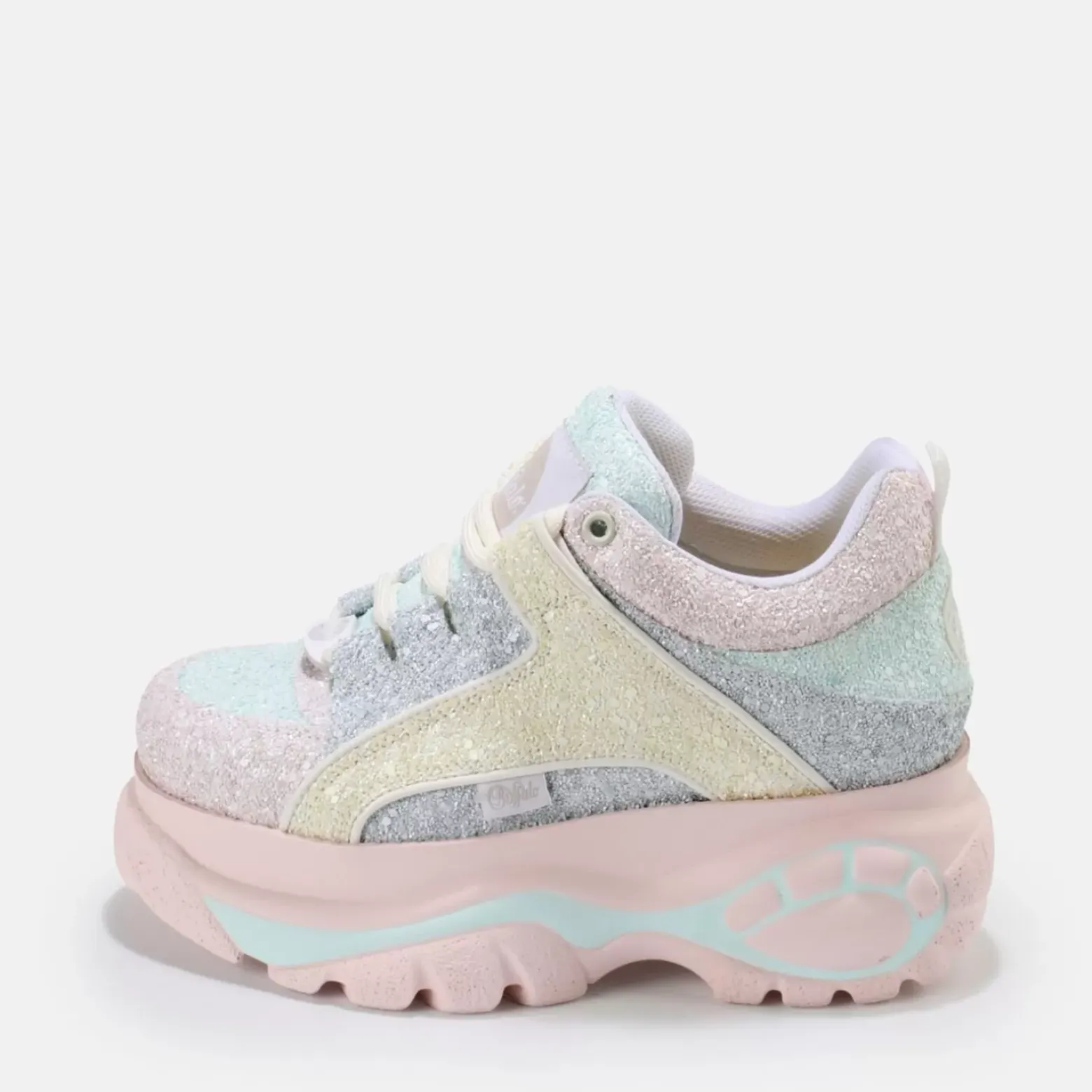 Sale BUFFALO Classic Baskets Basses Vegan A Paillettes Multipastel Multicolore