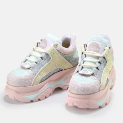 Sale BUFFALO Classic Baskets Basses Vegan A Paillettes Multipastel Multicolore