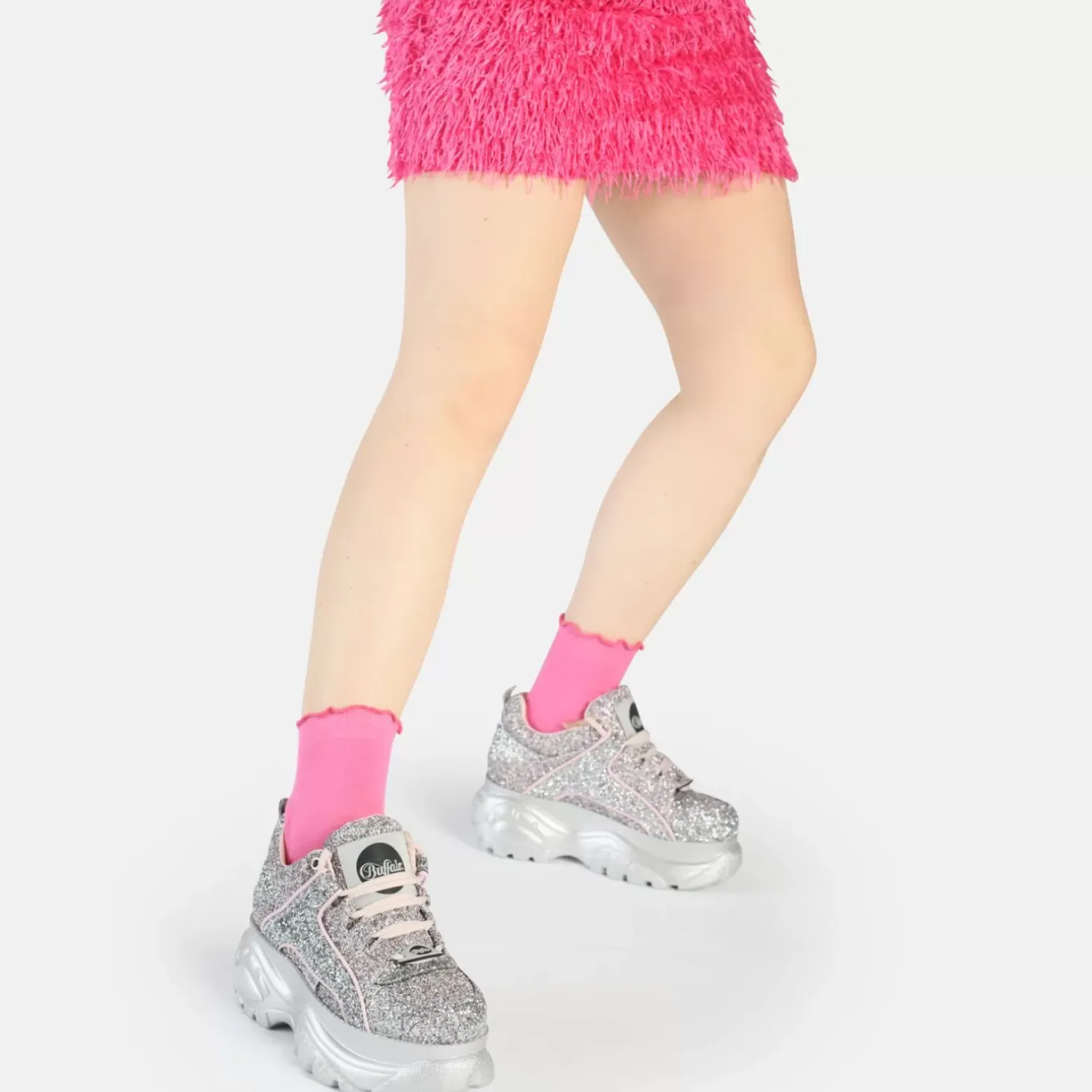 Best BUFFALO Classic Baskets Basses Vegan Rainbow Pink Rose Vif