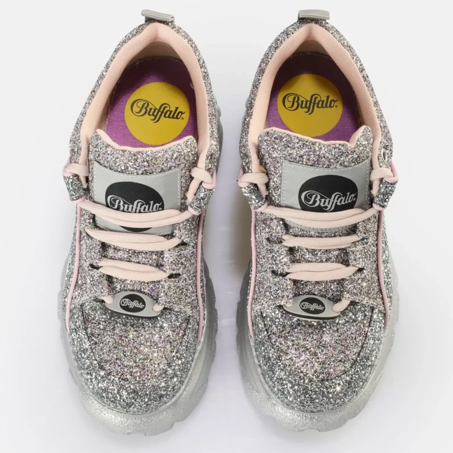 Best BUFFALO Classic Baskets Basses Vegan Rainbow Pink Rose Vif