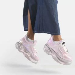 Cheap BUFFALO Classic Baskets Basses Veganes Pink Metallic Rose Vif