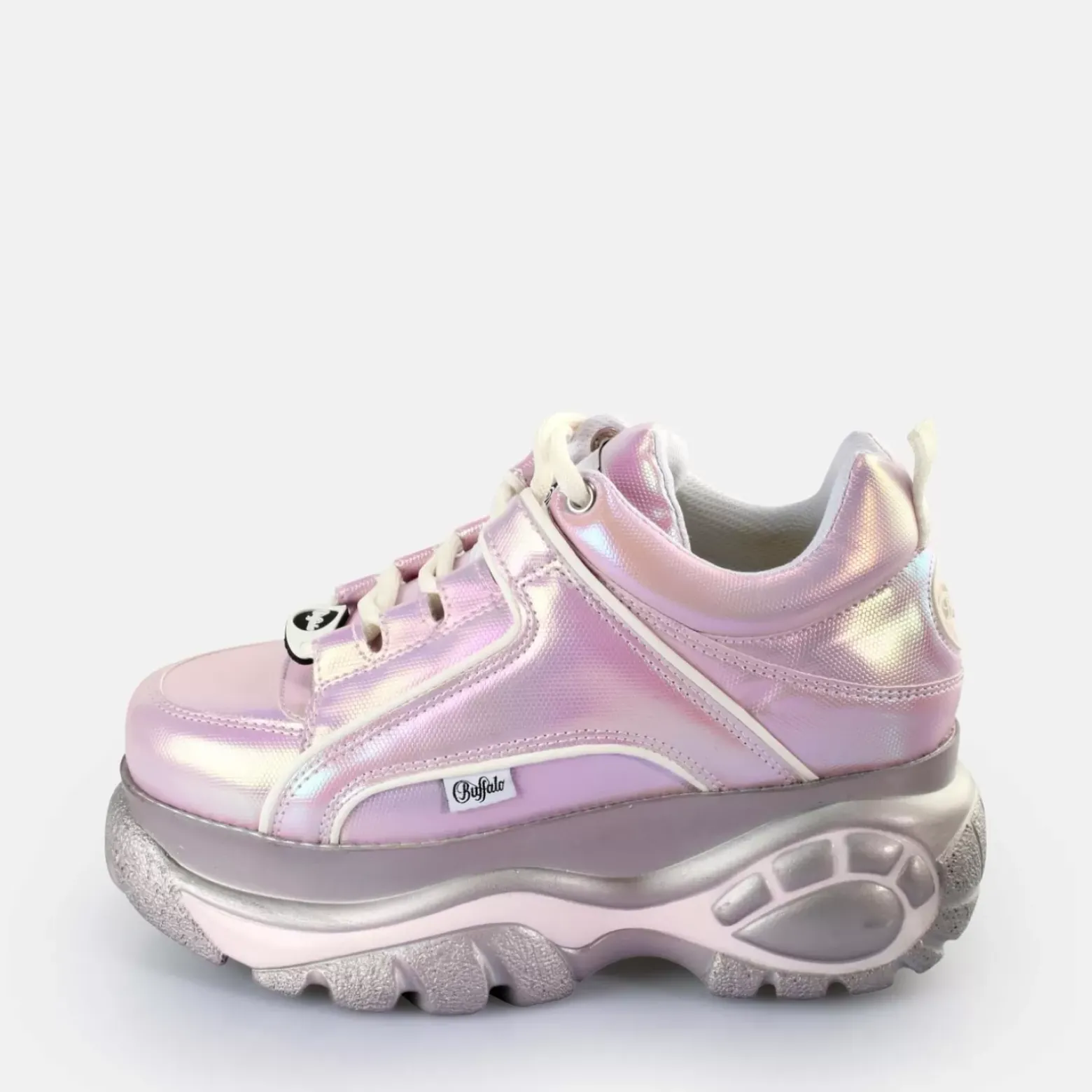 Cheap BUFFALO Classic Baskets Basses Veganes Pink Metallic Rose Vif