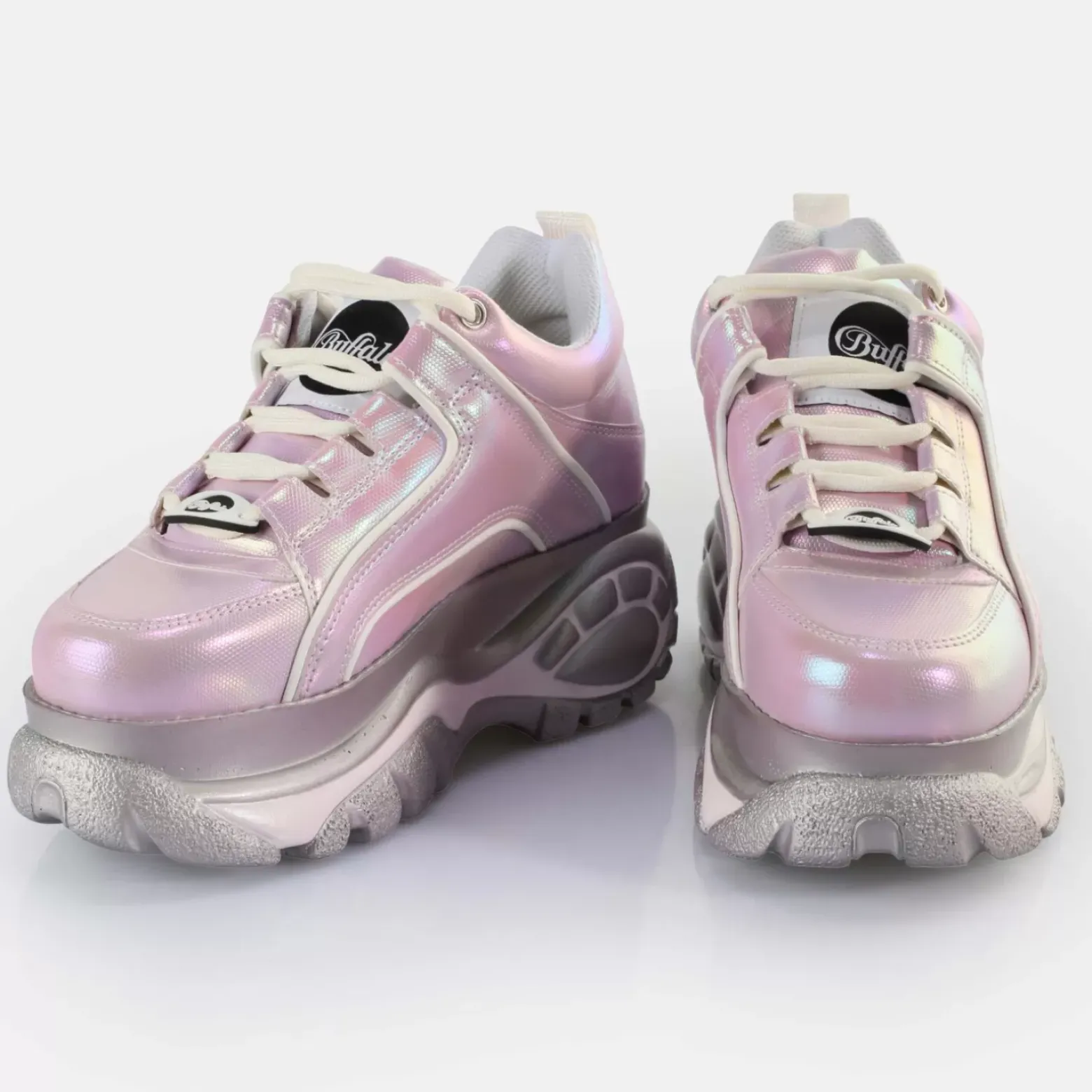 Cheap BUFFALO Classic Baskets Basses Veganes Pink Metallic Rose Vif