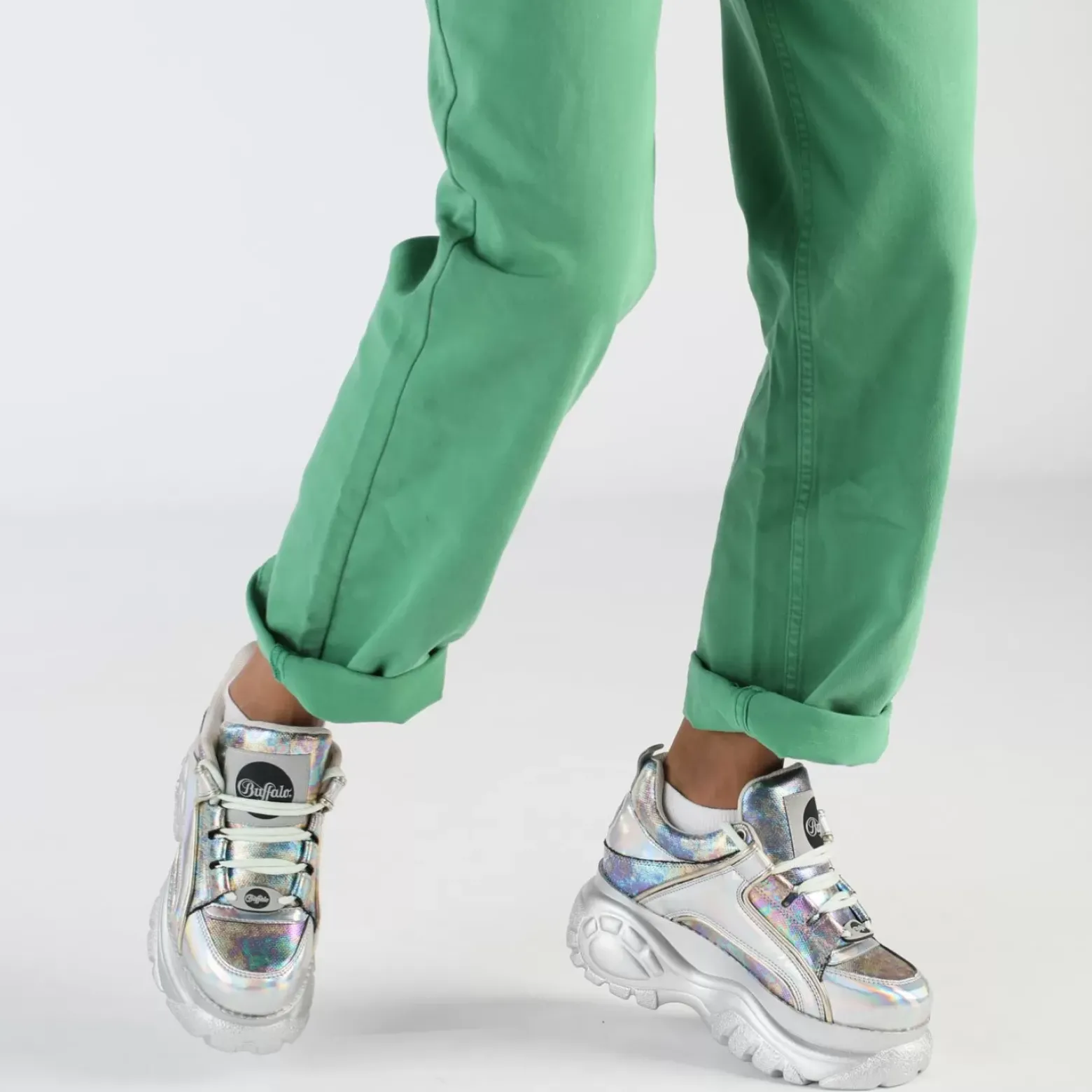 Best Sale BUFFALO Classic Baskets Basses Vegan Mermaid Silver Argent