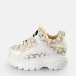 Clearance BUFFALO Classic Baskets Basses White Bloom Blanc