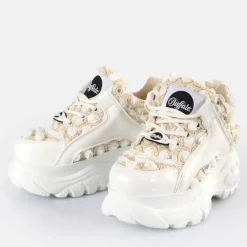 Clearance BUFFALO Classic Baskets Basses White Bloom Blanc