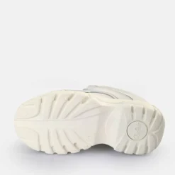 Discount BUFFALO Classic Baskets Basses/Argente Blanc Casse