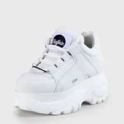 Hot BUFFALO Classic Baskets Cuir Nubuck Veau Blanc Blanc Casse