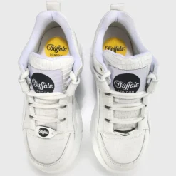 Sale BUFFALO Classic Baskets Homme Cuir Blanc