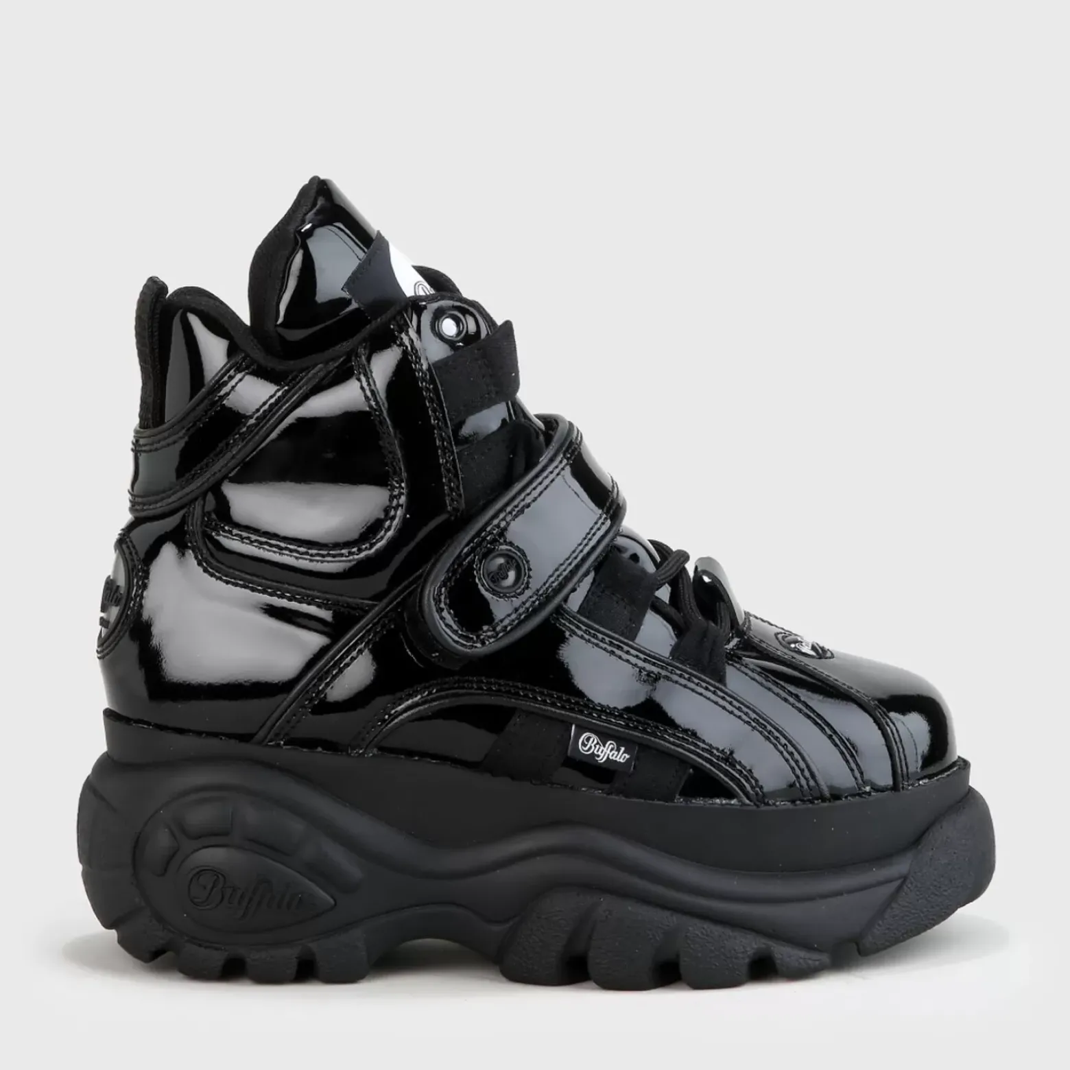 Hot BUFFALO Classic High Men Leather Black Noir