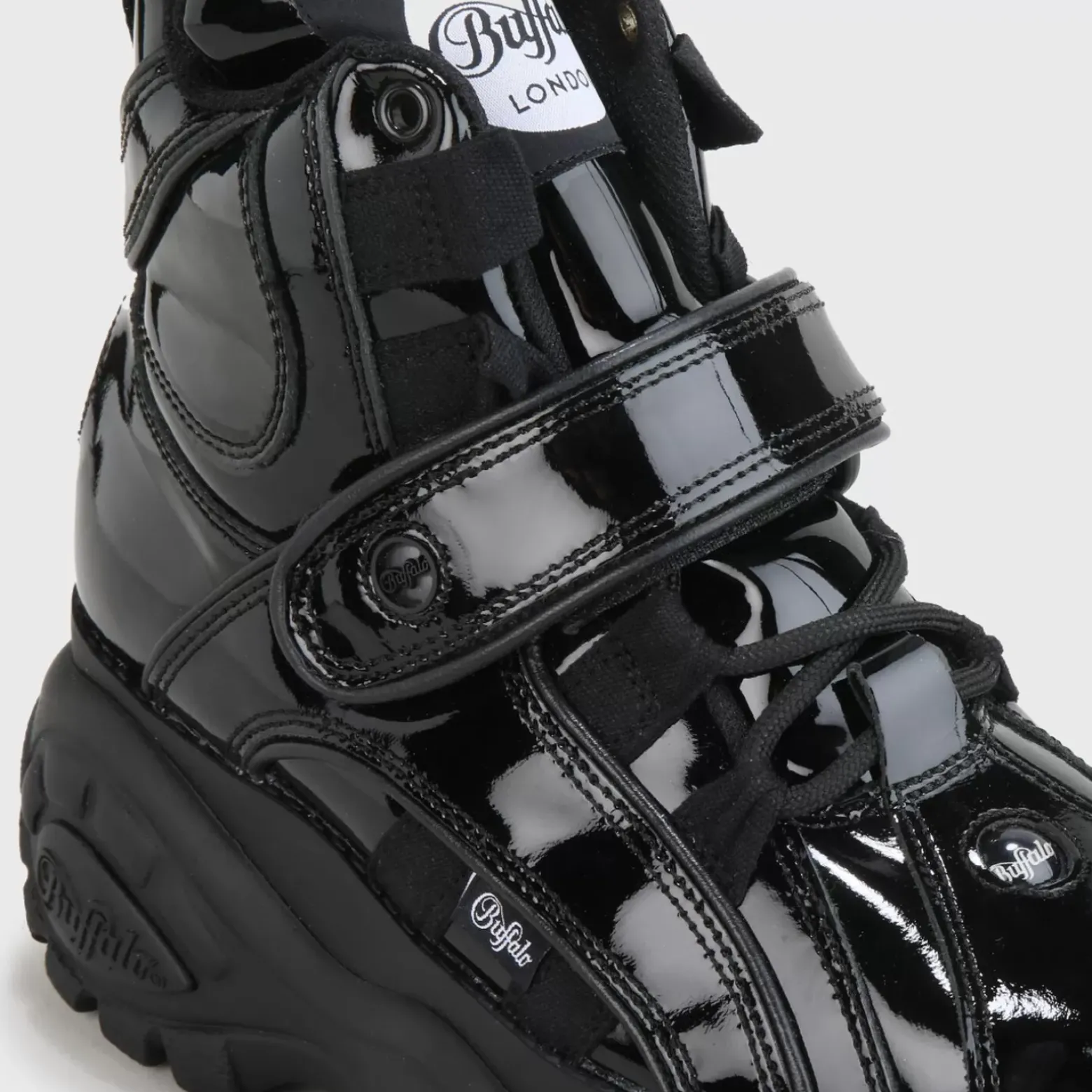 Hot BUFFALO Classic High Men Leather Black Noir