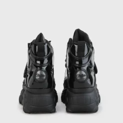 Hot BUFFALO Classic High Men Leather Black Noir