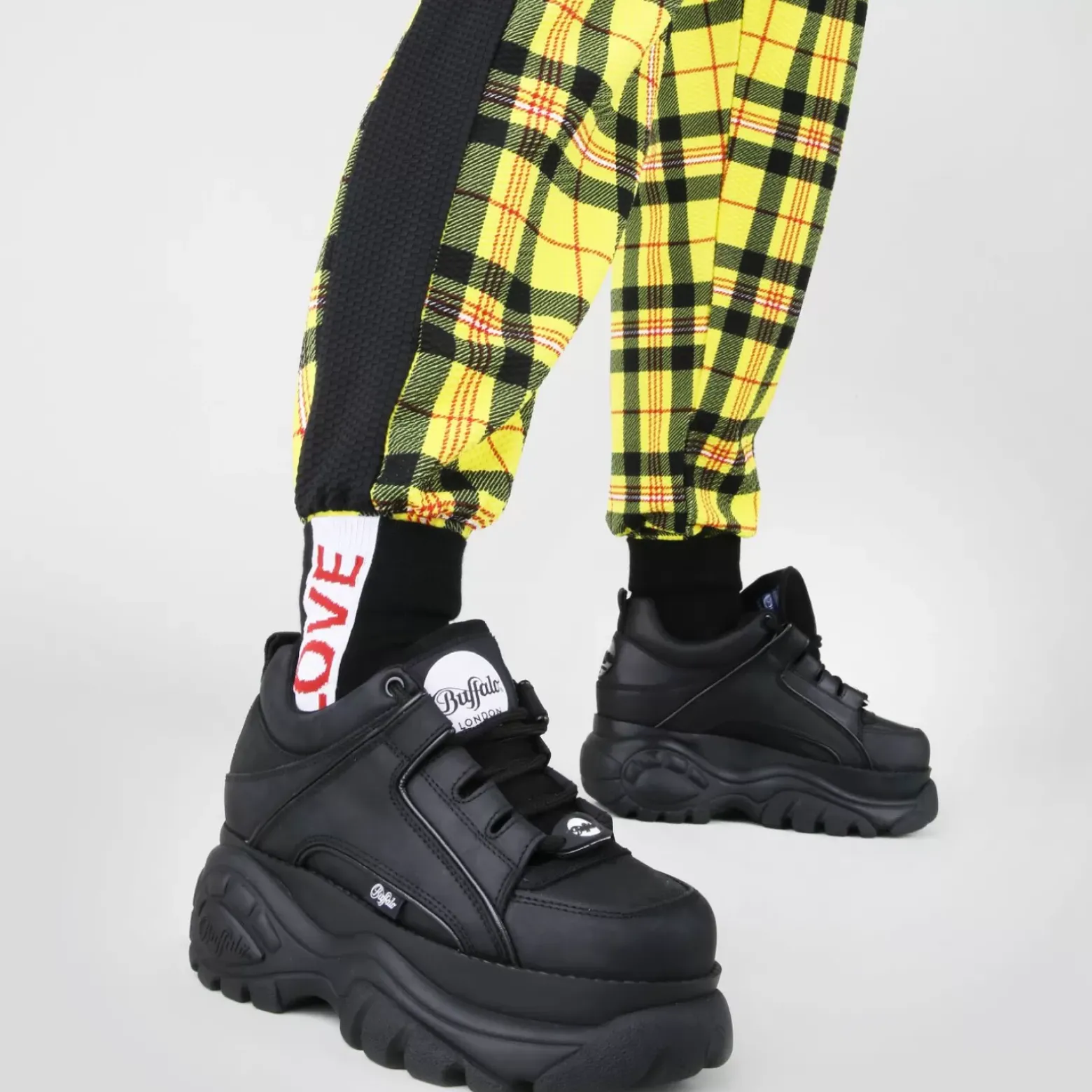 Cheap BUFFALO Classic Sneaker Low Cuir Noir