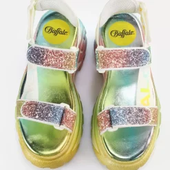 New BUFFALO Classic Ts Snd Sandales A Plateforme Veganes Arc-En-Ciel Multicolore