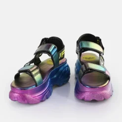 New BUFFALO Classic Ts Snd Sandales A Plateforme Veganes Mermaid Violet