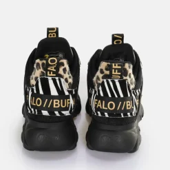 Hot BUFFALO Cld Chai Baskets Basses Vegan Melange Animal Schwarz/Animal