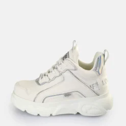 Outlet BUFFALO Cld Chai Baskets Basses Veganes Blanc Casse/Argente Blanc/Argent