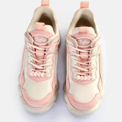 Shop BUFFALO Cld Chai Baskets Basses Veganes/Rose Vif Blanc Casse