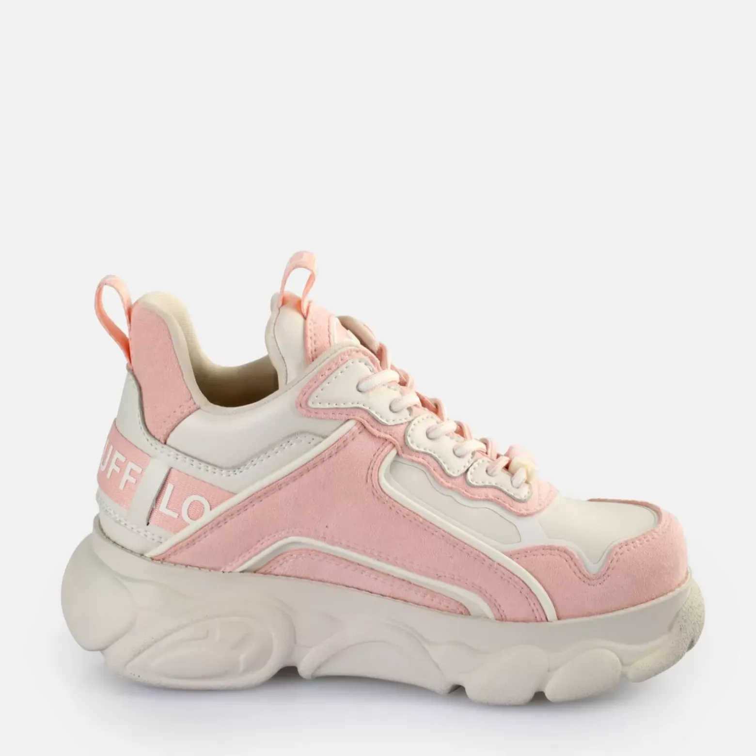 Shop BUFFALO Cld Chai Baskets Basses Veganes/Rose Vif Blanc Casse