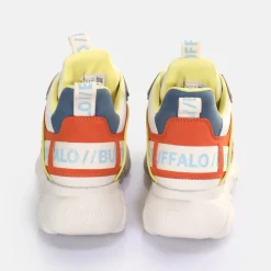 New BUFFALO Cld Chai Baskets Basses Vegan Multicolore Vif Chameau/Brun/Multicolore