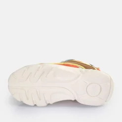 New BUFFALO Cld Chai Baskets Basses Vegan Multicolore Vif Chameau/Brun/Multicolore