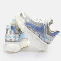 Fashion BUFFALO Cld Chai Baskets Basses Vegan Argent/ Bleu