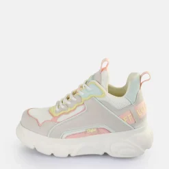 Store BUFFALO Cld Chai Baskets Basses Veganes Creme/Rose/Vert Menthe White/Cream Pink