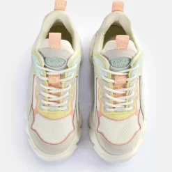 Store BUFFALO Cld Chai Baskets Basses Veganes Creme/Rose/Vert Menthe White/Cream Pink