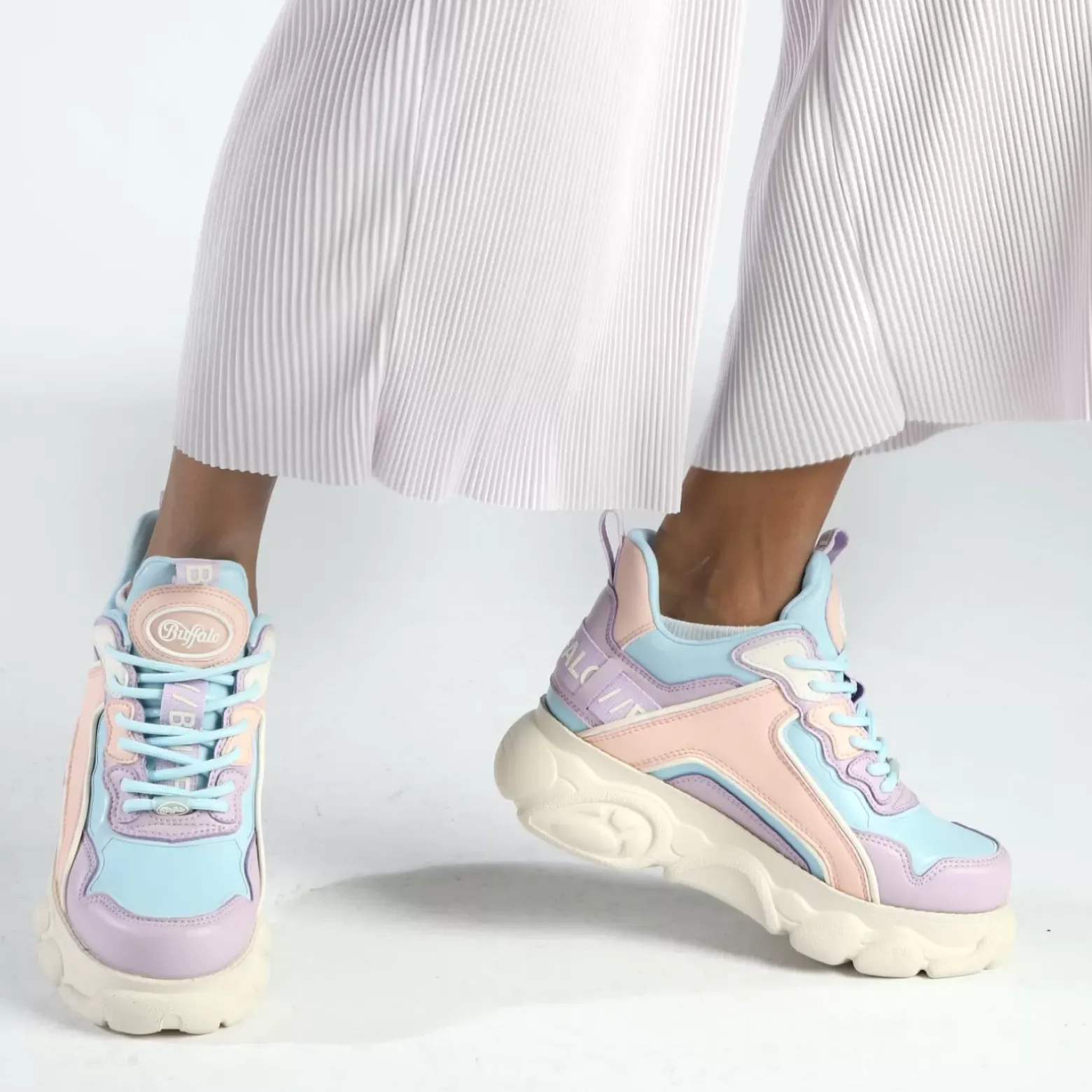 Online BUFFALO Cld Chai Baskets Basses Vegan Violet/Bleu Clair Bleu/Violet