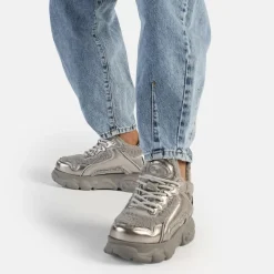 Online BUFFALO Cld Chai Warm Baskets Basses Vegan Argent/Bleu Gris